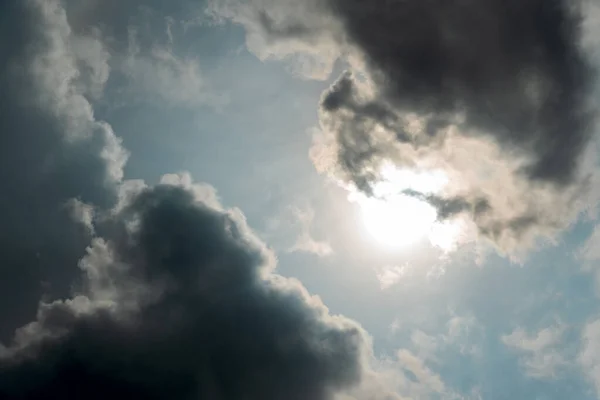 Драматичне Небо Штормовими Хмарами Фон Природи — стокове фото