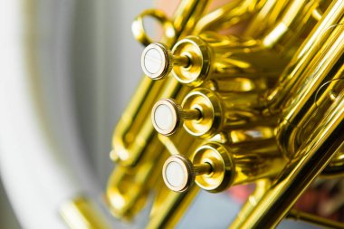 Altın trompet vanası. Senfonik müzik aleti