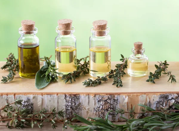 Essential aroma oils for aromatherapy — Stock Photo, Image