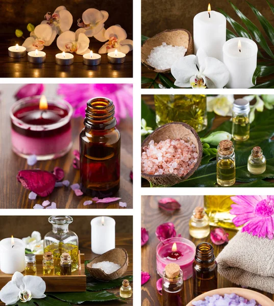 Conjunto de aromaterapia e spa — Fotografia de Stock