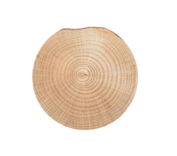Cerchio di legno isolato su sfondo bianco — Foto Stock