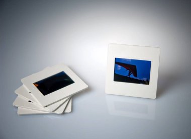 Fotoğraf anıları beyaz slaytta