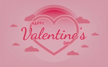 Sevgililer Günü kartı şablonu sadece vektör çizimi 