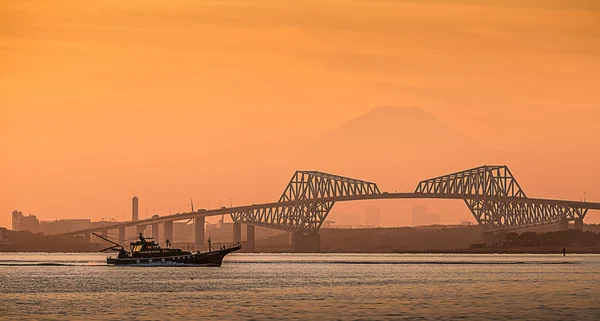 Bron och berget Fuji — Stockfoto
