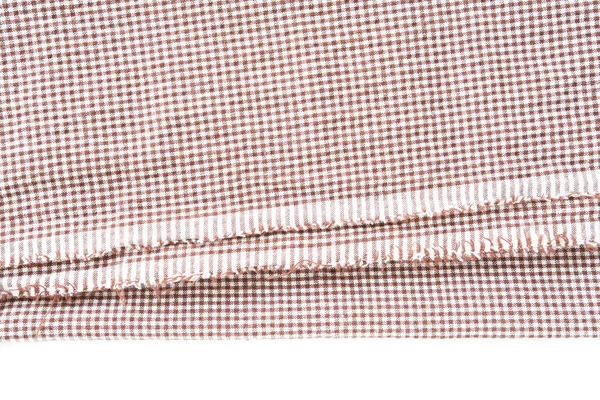 Ljusbrunt canvastyg tableclothe — Stockfoto