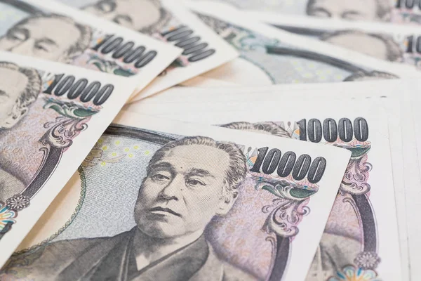 Стек японской йены — стоковое фото