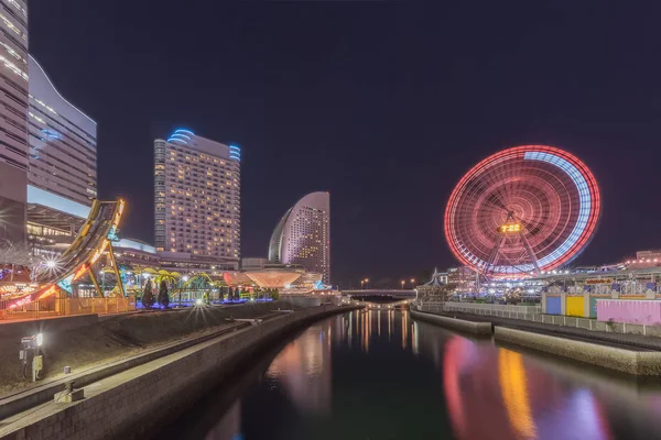Vista noturna de Yokohama — Fotografia de Stock