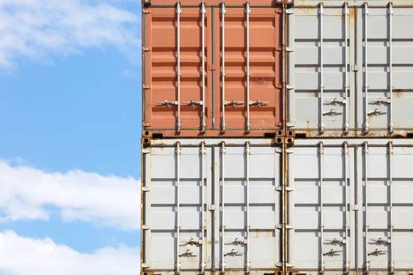 Cargo container stapel — Stockfoto