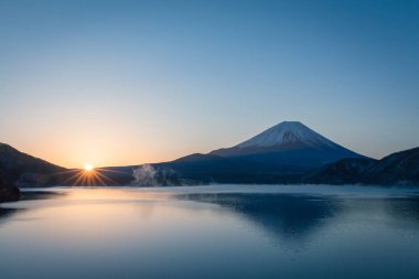 Lake Motosu Yamanashi ili içinde