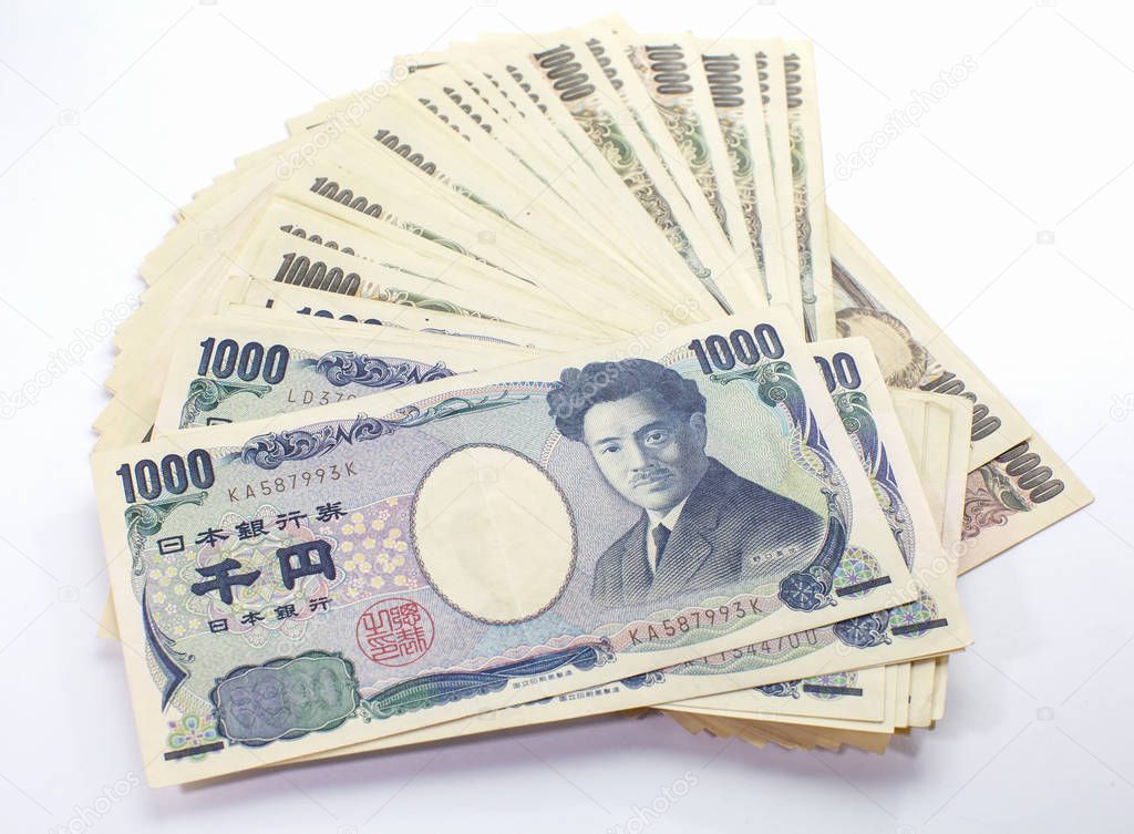 Stack of Japanese  yen   Stock Photo  Torsakarin 142594805