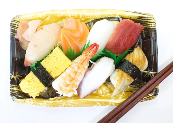 日本の寿司生の魚介類 — ストック写真