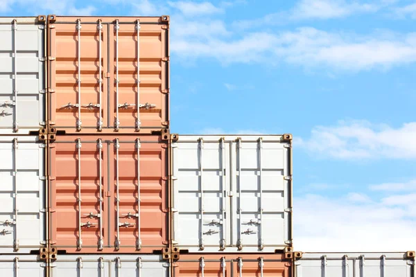 Multicolor of Cargo container stack — Stock Photo, Image