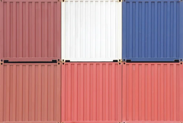 Multicolor of Cargo container stack — Stock Photo, Image