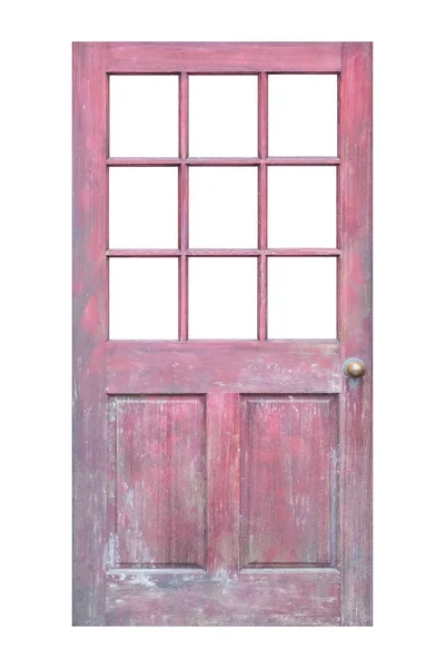 Porte en bois rouge — Photo