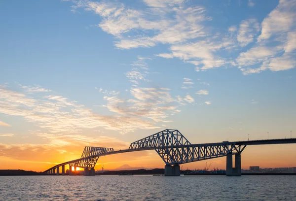 Tokyo Gate Bridge e Montanha Fuji — Fotografia de Stock