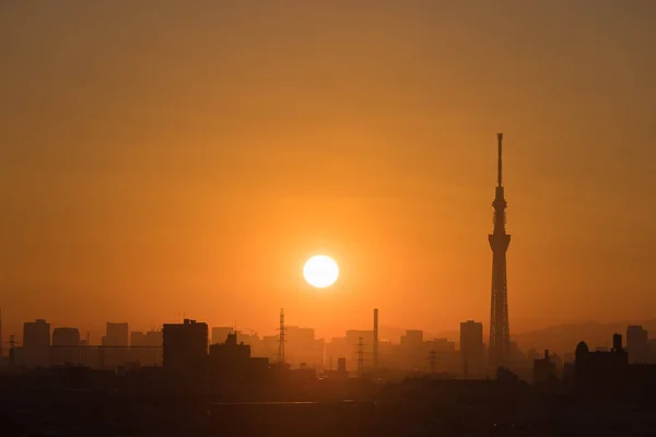 Hermoso atardecer de Tokio — Foto de Stock