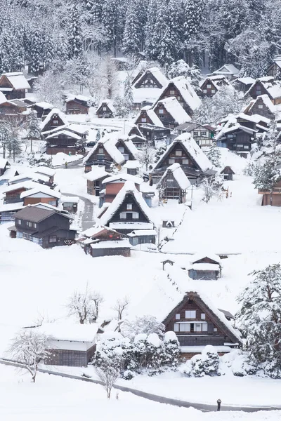 No. село зі снігом — стокове фото