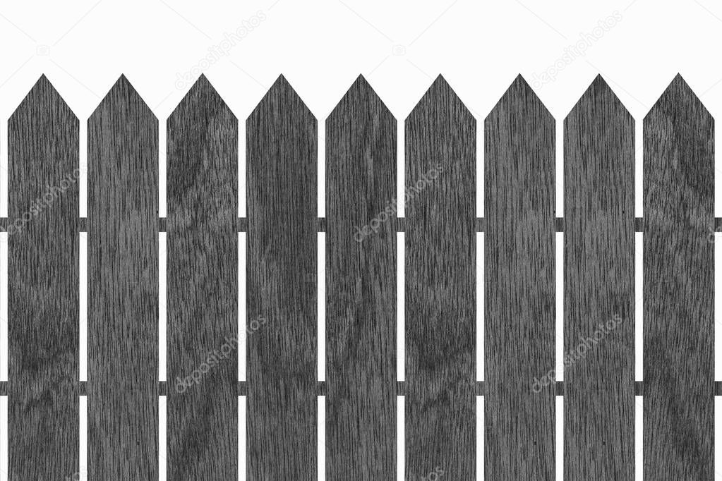 Black wood fence