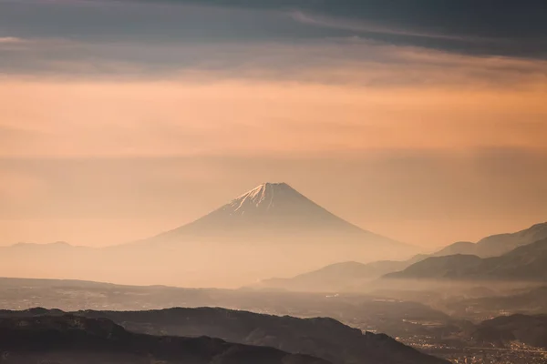 Berg-Fuji mit Sonnenaufgang — Stockfoto