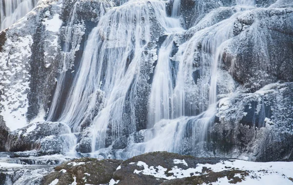 Buz şelale kış sezonu — Stok fotoğraf