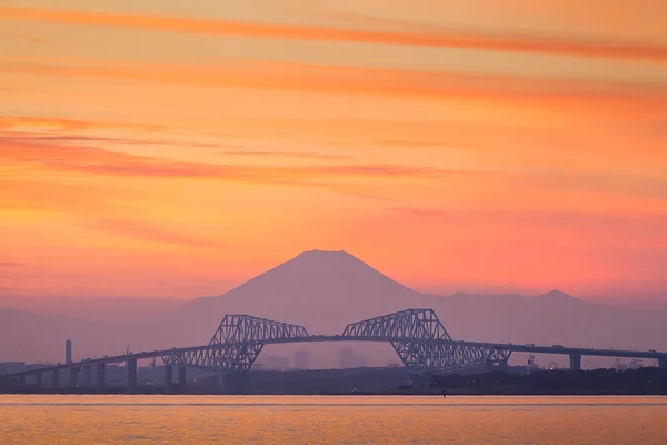 Tokyo-Bucht bei Sonnenuntergang — Stockfoto