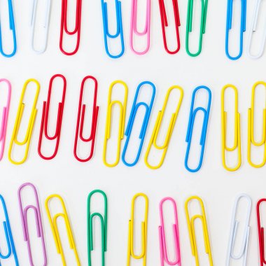 Metal paper clips clipart