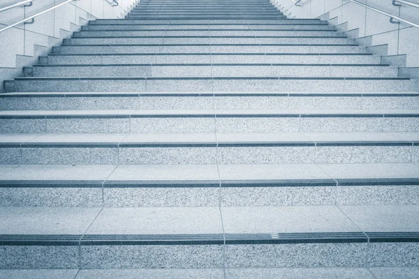 Staircase with metallic handrail — Stock Photo, Image