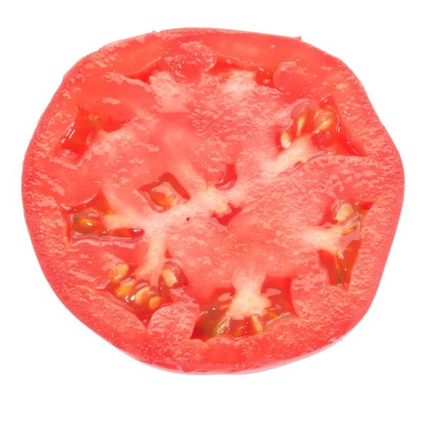Tranche de tomate rouge fraîche — Photo