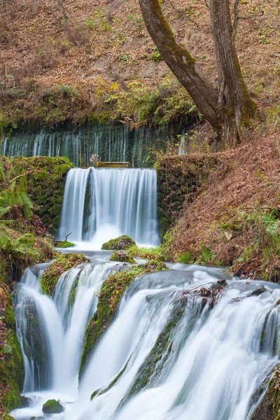 Водопад Ширайто осенью — стоковое фото