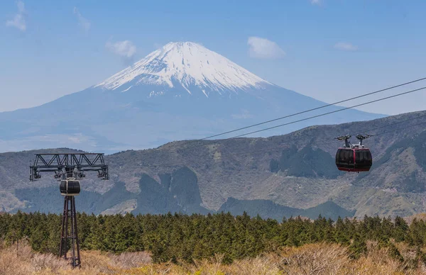 Fuji Dağı ve teleferik — Stok fotoğraf
