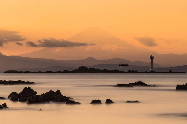 Berget Fuji på Sagami bay — Stockfoto