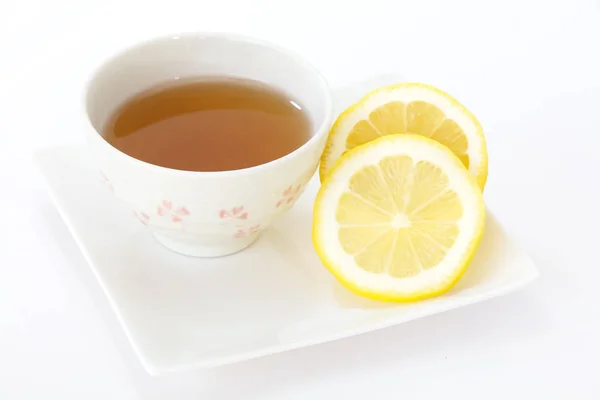 Taza de té de limón —  Fotos de Stock