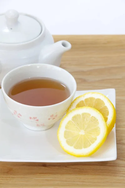 Xícara de chá de limão — Fotografia de Stock