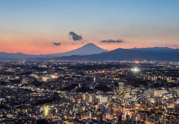 Yokohama city och MT. — Stockfoto