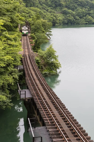 Tadami railway line — Stock Photo, Image