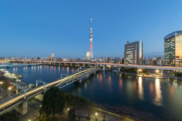 Tokyo Skytree večer — Stock fotografie