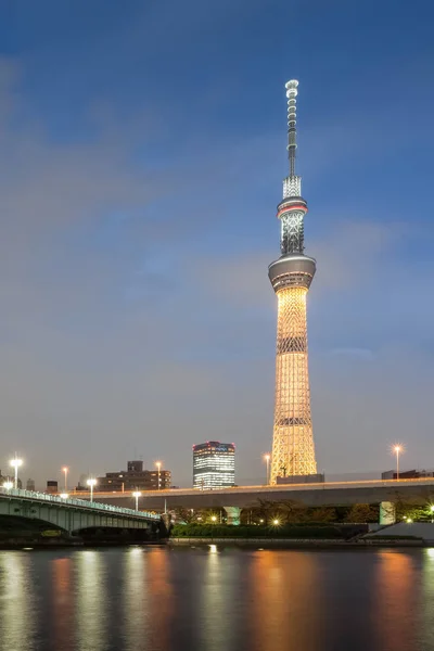 在晚上的东京 Skytree — 图库照片