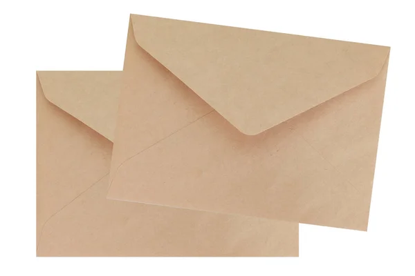 Bruine papieren enveloppen — Stockfoto