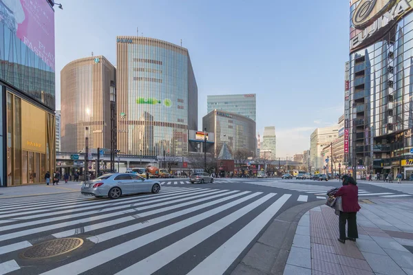 Міський пейзаж у районі Ginza. — стокове фото