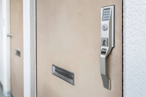 Close - up Door handle with Electronic keypad lock