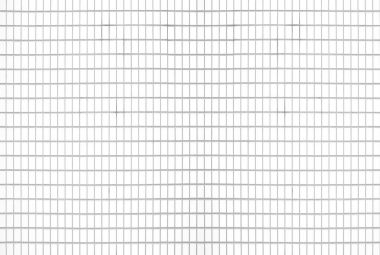 Beyaz mozaik döşeme duvar arka planı ve textur