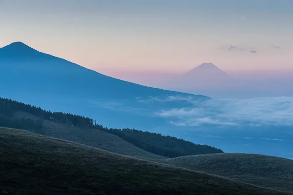 Monte Fuji Con Nube Verano Amanecer — Foto de Stock