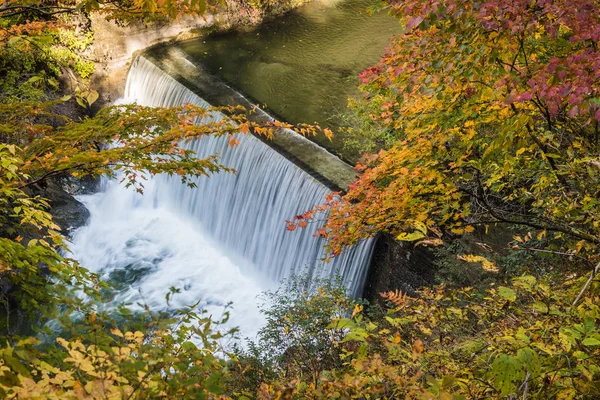 Kołatki Gorge Jednym Najbardziej Malowniczych Wąwozów Regionu Tohoku Położony Północno — Zdjęcie stockowe