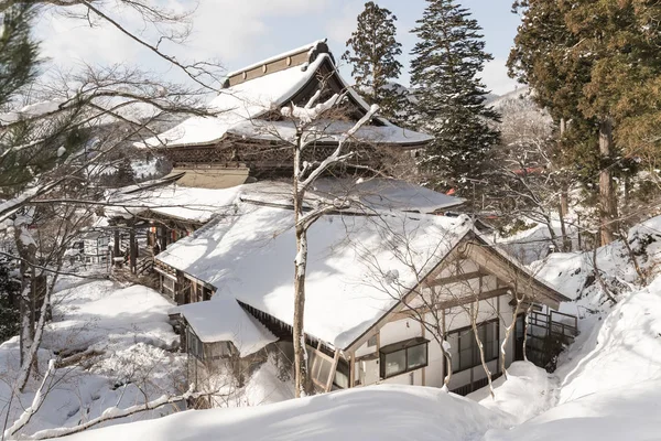 Templo Enzoji Prefectura Fukushima Invierno — Foto de Stock