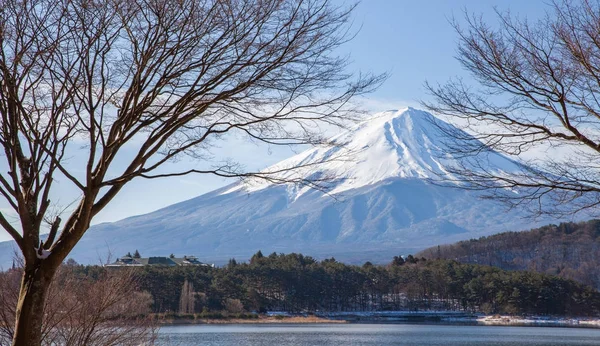 Fuji Lake Kawaguchiko Winter — Stockfoto