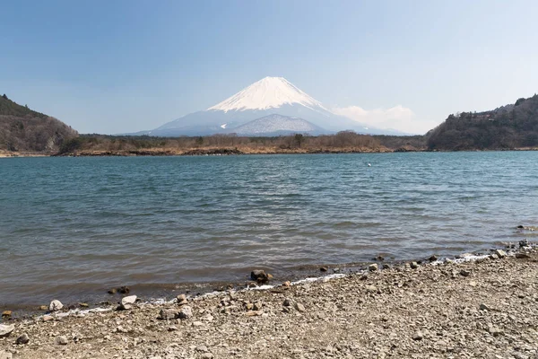 Montagne Fuji Lac Shojiko Printemps — Photo