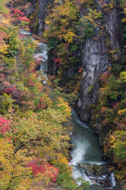 Değil Gorge, Kuzey-Batı Miyagi Prefecture bulunan Tohoku bölgedeki en doğal gorges