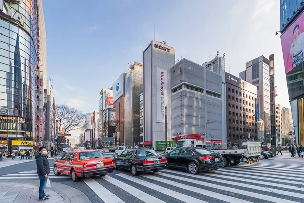 Tokio Japonia Marca 2017 Gród Dzielnicy Ginza Dzielnicy Oferuje Wysokiej — Zdjęcie stockowe