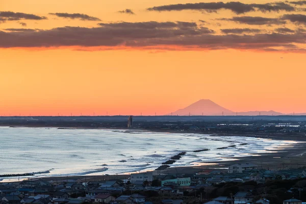 Fuji Playa Ciudad Iioka Prefectura Chiba Monte Fuji Está 185Km —  Fotos de Stock