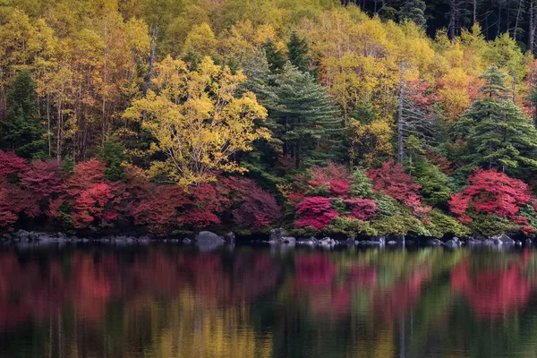 Shiragome Estanque Prefectura Nagano Temporada Otoño —  Fotos de Stock